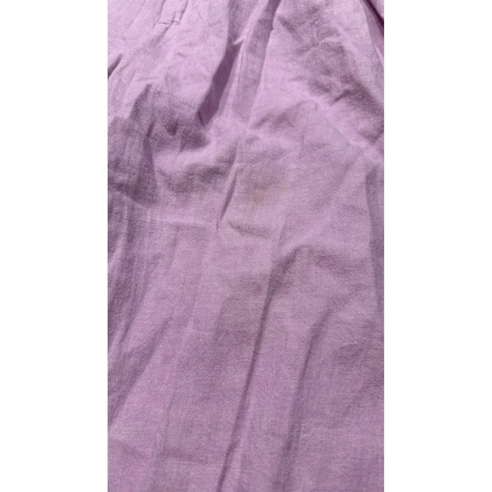 Banana Republic Pink Lavender Linen Wide Leg Pleated Pants Size 8 High Rise